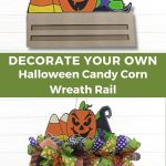 Decorate Your Own Halloween Candy Corn Wreath Rail
